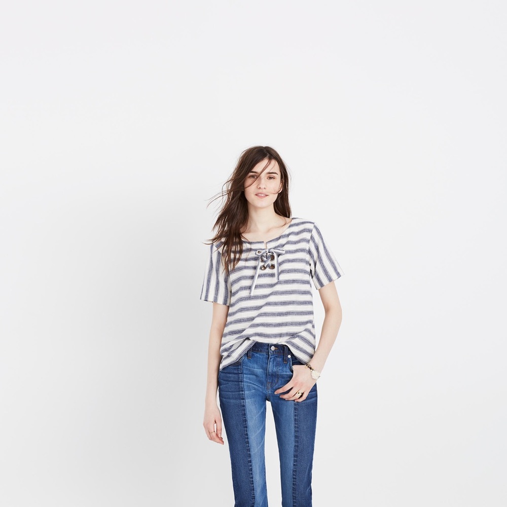 📦 🚚 EVERYTHING MUST GO! NWT Madewell Tie Top | Sz S - Picture 4 of 7